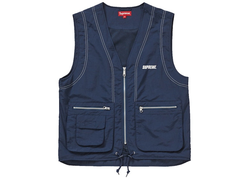 Supreme Nylon Cargo Vest Dark Blue