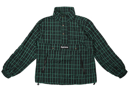 Supreme Nylon Plaid Pullover Green
