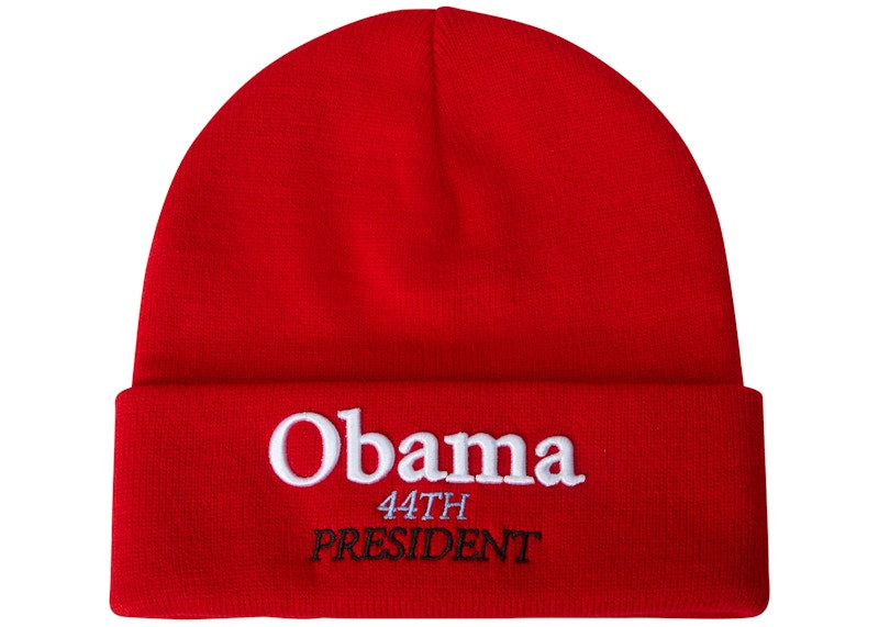 Supreme Obama Beanie Red