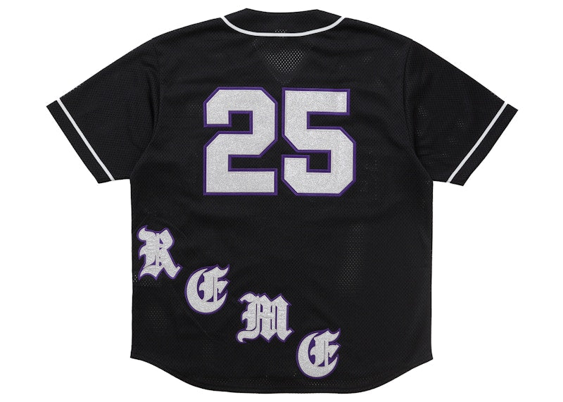 Supreme Old English Baseball Jersey Black