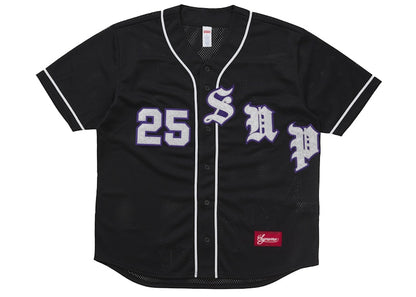 Supreme Old English Baseball Jersey Black