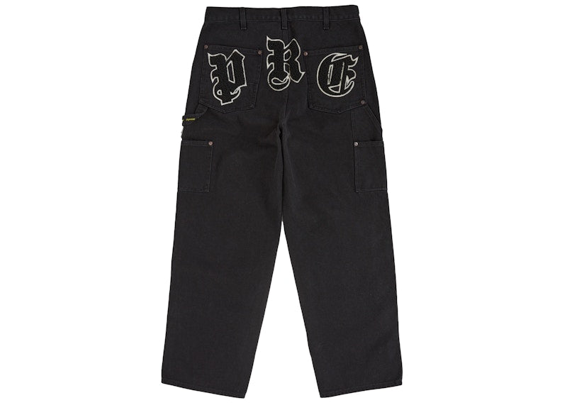 Supreme Old English Canvas Double Knee Painter Pant Black