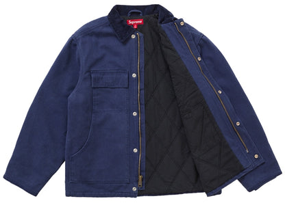 Supreme Old English Canvas Work Jacket Navy