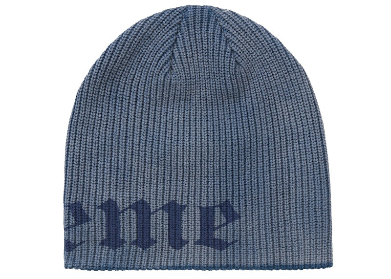 Supreme Old English Printed Beanie Blue