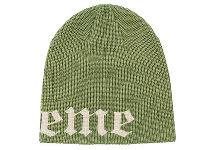 Supreme Old English Printed Beanie Green