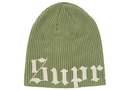 Supreme Old English Printed Beanie Green