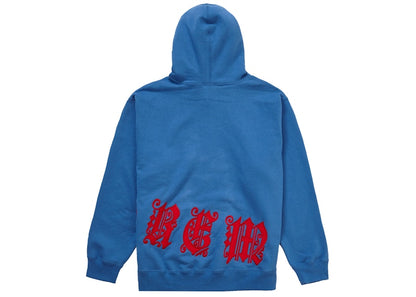 Supreme Old English Wrap Hooded Sweatshirt Pale Royal