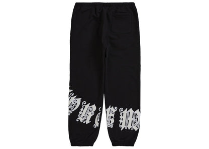 Supreme Old English Wrap Sweatpant Black