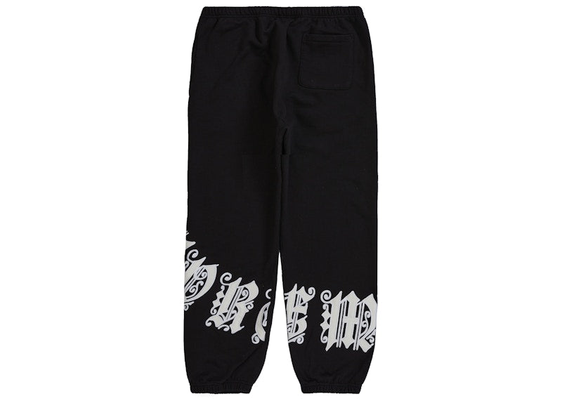 Supreme Old English Wrap Sweatpant Black