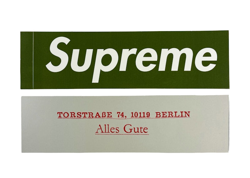 Supreme Olive Berlin Store Opening Box Logo Sticker