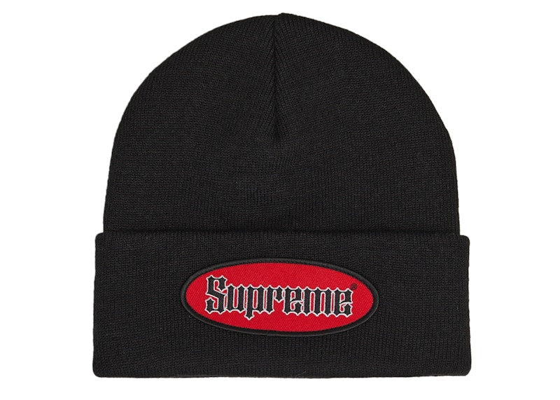 Supreme Oval Patch Beanie (SS22) Black