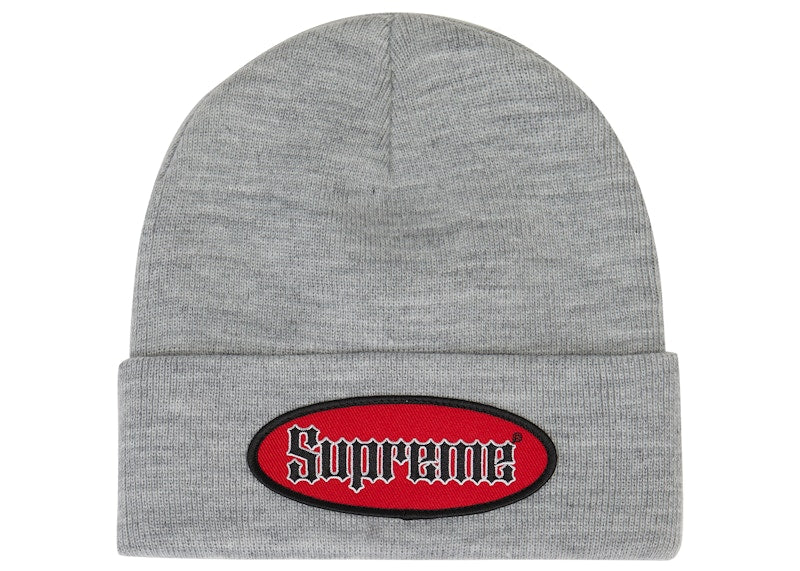 Supreme Oval Patch Beanie (SS22) Heather Grey
