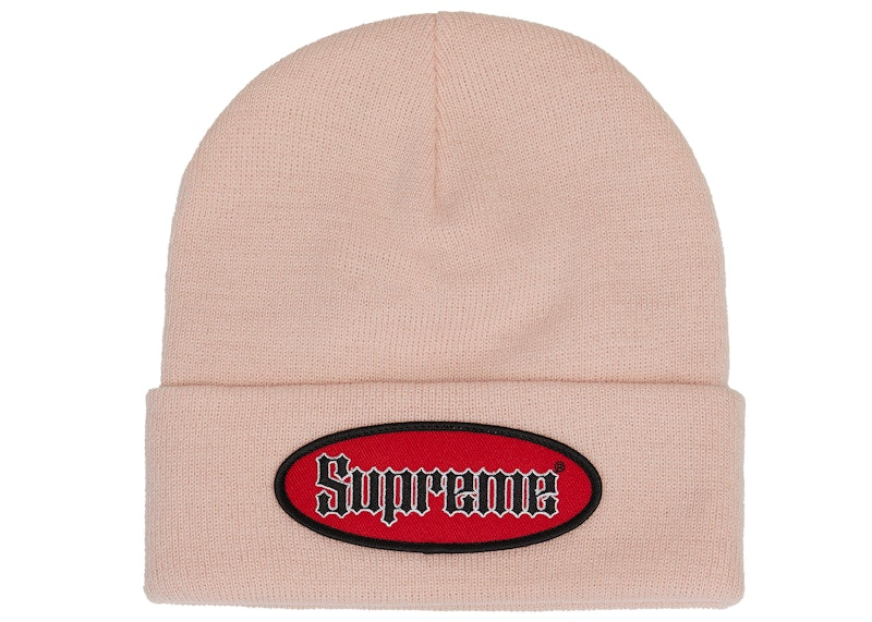 Supreme Oval Patch Beanie (SS22) Pink