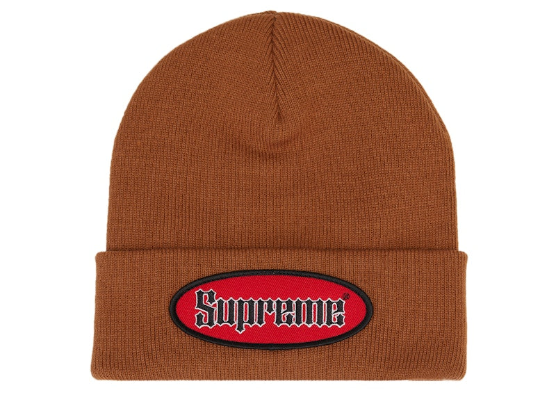Supreme Oval Patch Beanie (SS22) Rust