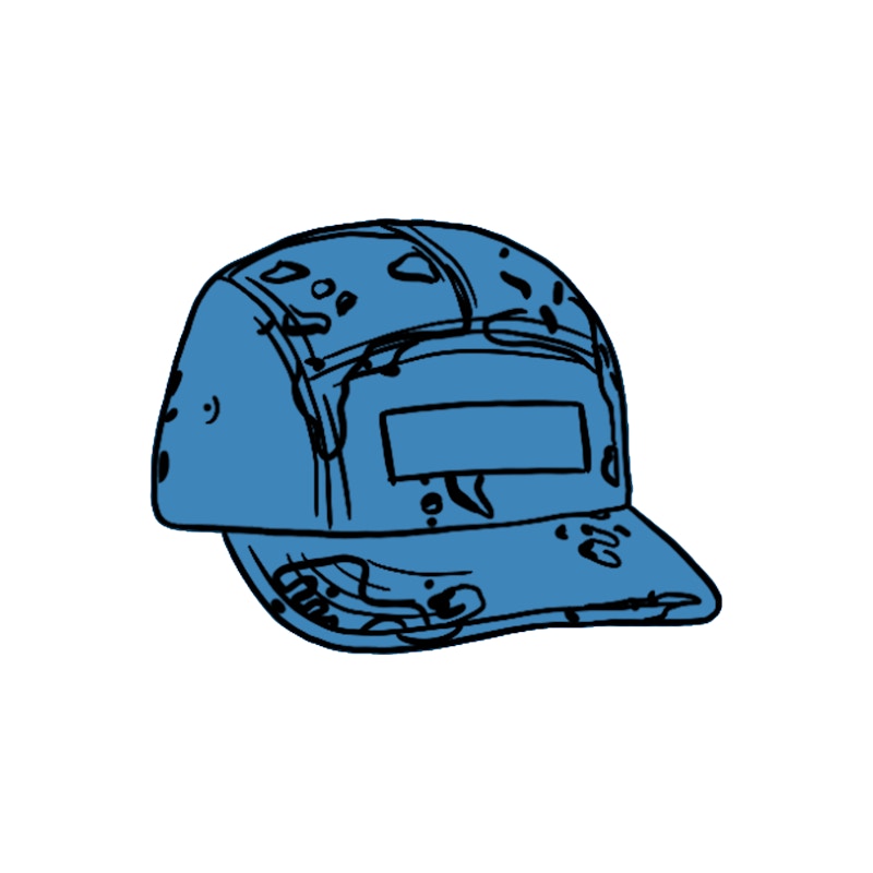 Supreme Overdyed Camo Camp Cap Blue