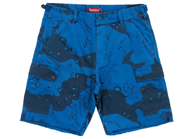 Supreme Overdyed Camo Cargo Short Blue