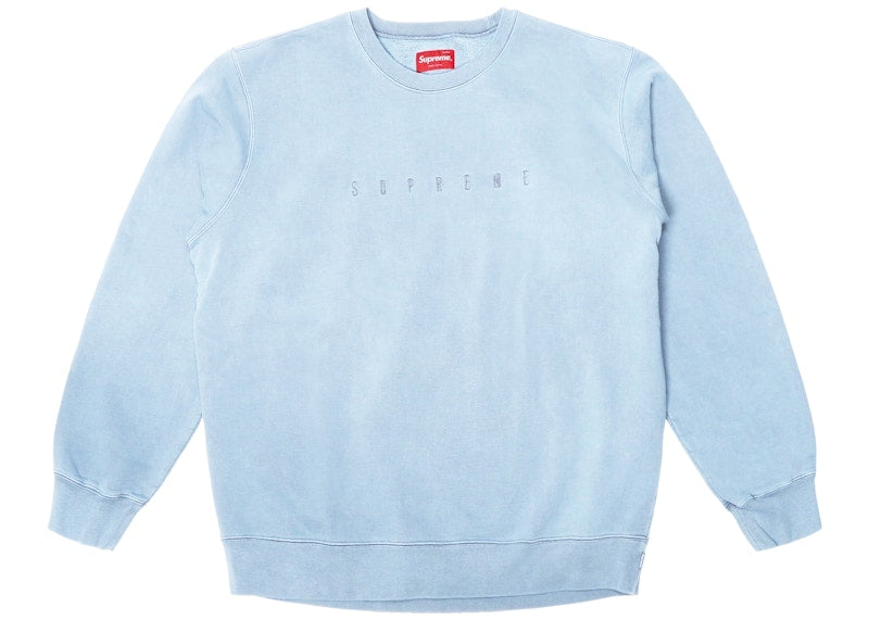 Supreme Overdyed Crewneck Sweatshirt Light Blue