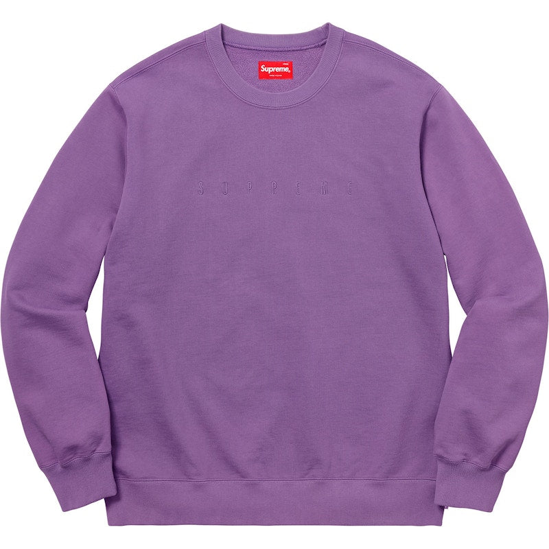 Supreme Overdyed Crewneck Sweatshirt Purple