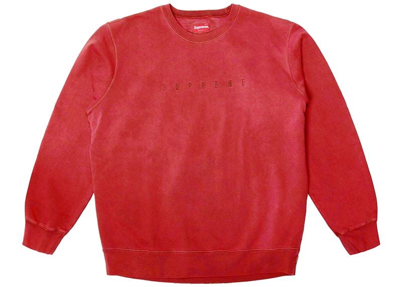 Supreme Overdyed Crewneck Sweatshirt Red