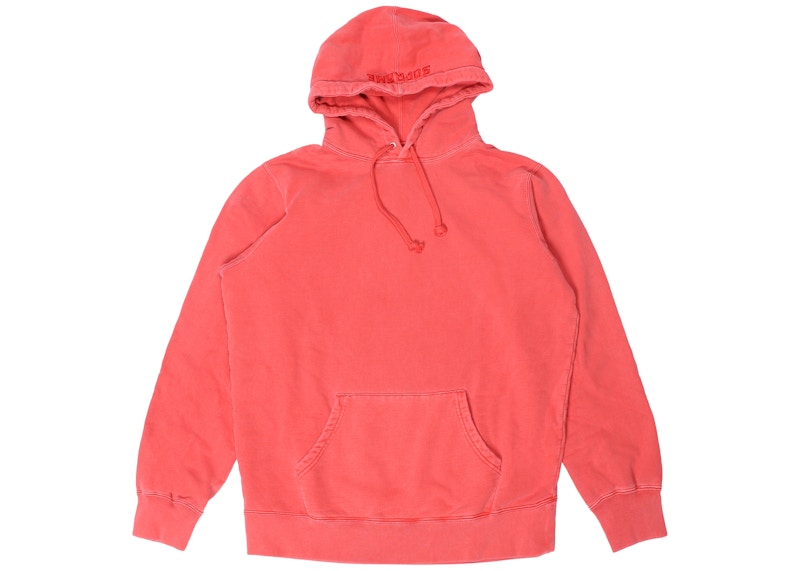 Supreme Overdyed Hooded Sweatshirt (SS18) Red
