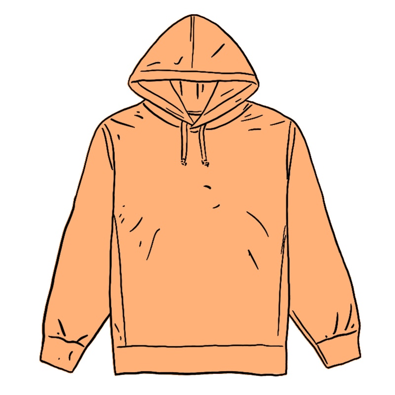 Supreme Overdyed Hooded Sweatshirt (SS20) Bright Peach
