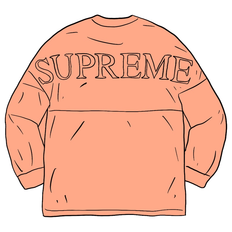 Supreme Overdyed L/S Top Bright Peach