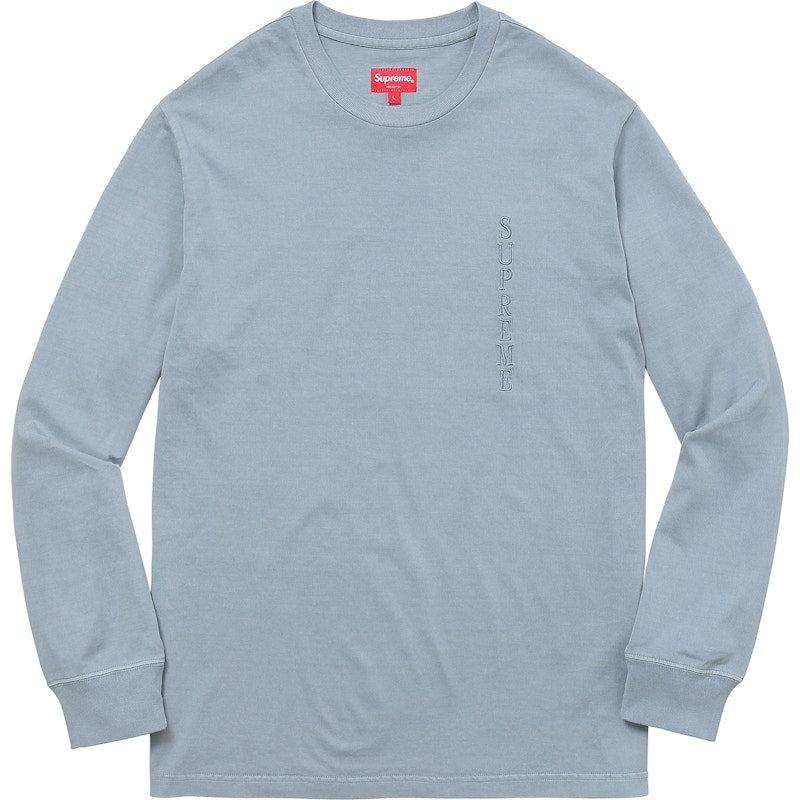 Supreme Overdyed L/S Top Pale Blue