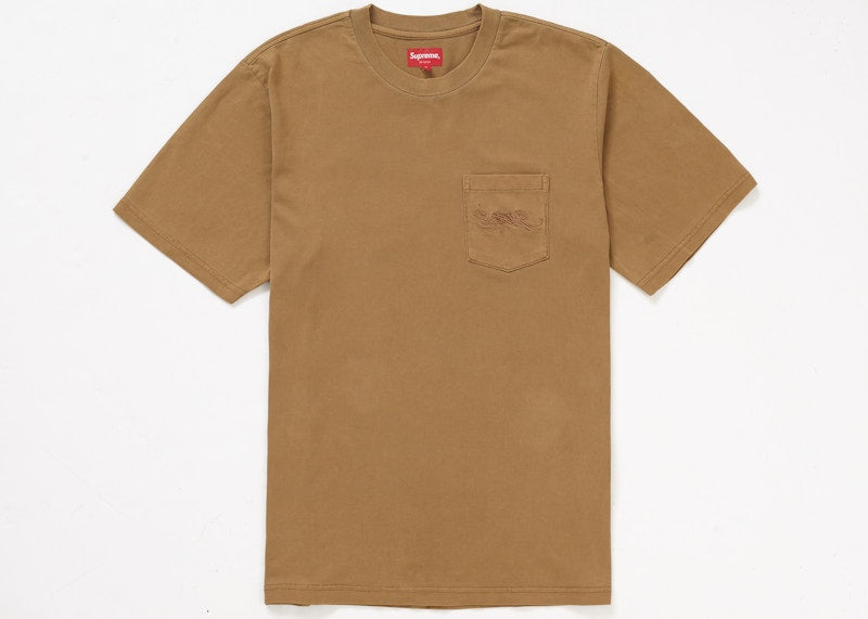 Supreme Overdyed Pocket Tee Brown