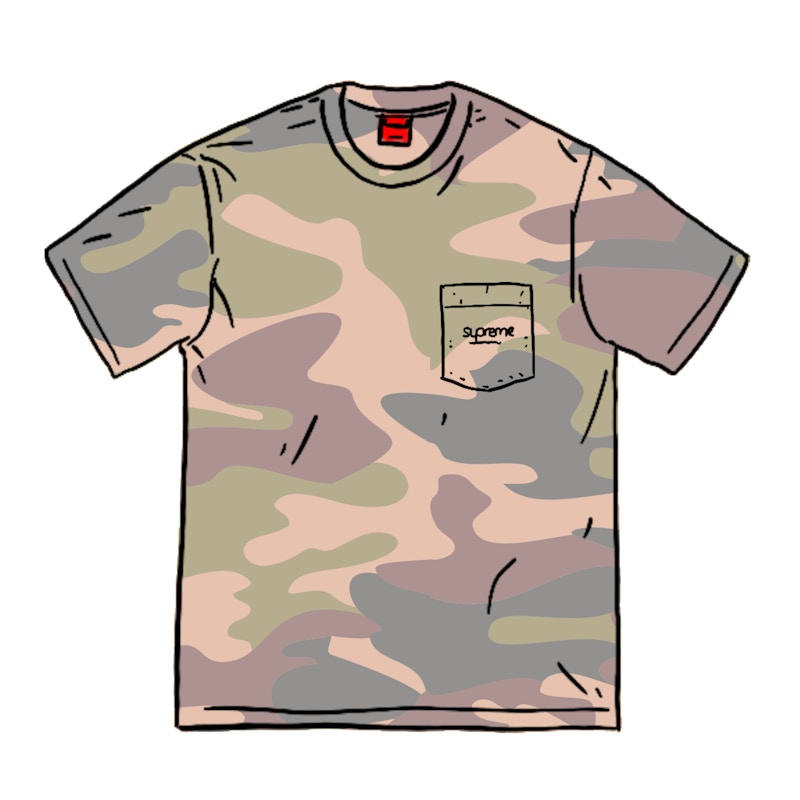 Supreme Overdyed Pocket Tee (SS20) Painted Camo