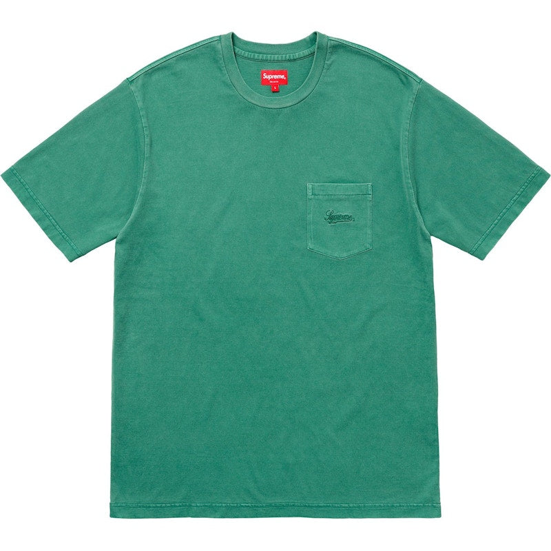 Supreme Overdyed Pocket Tee Washed Dark Green