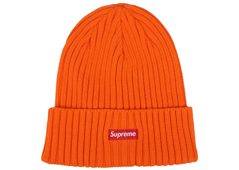 Supreme Overdyed Ribbed Beanie (SS18) Washed Orange