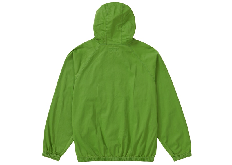 Supreme Overdyed Twill Hooded Jacket Bright Green