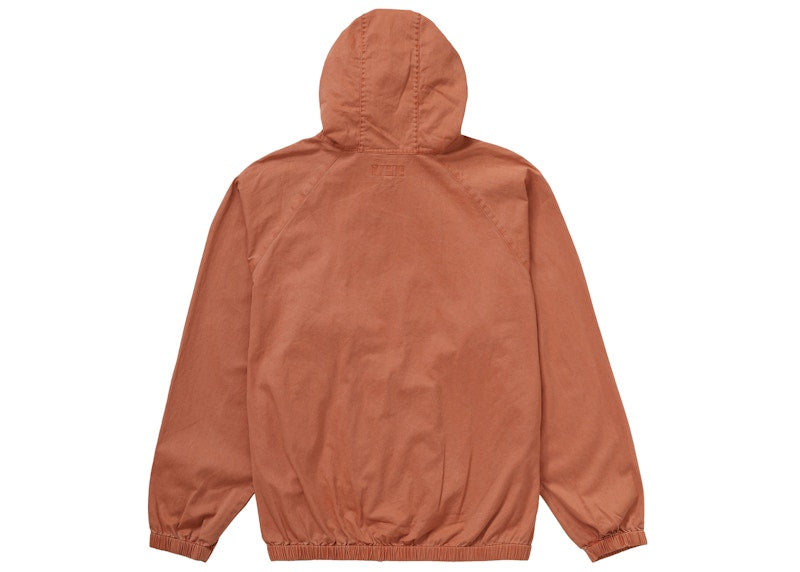 Supreme Overdyed Twill Hooded Jacket Rust
