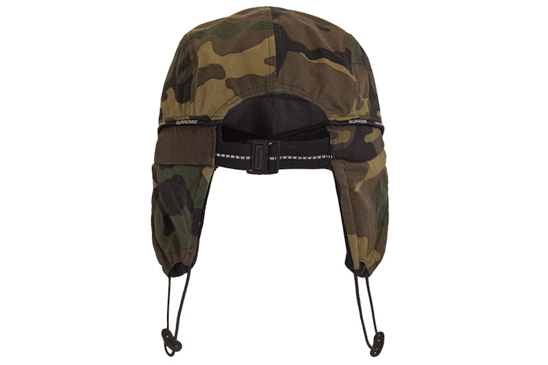 Supreme Packable Earflap Camp Cap Woodland Camo