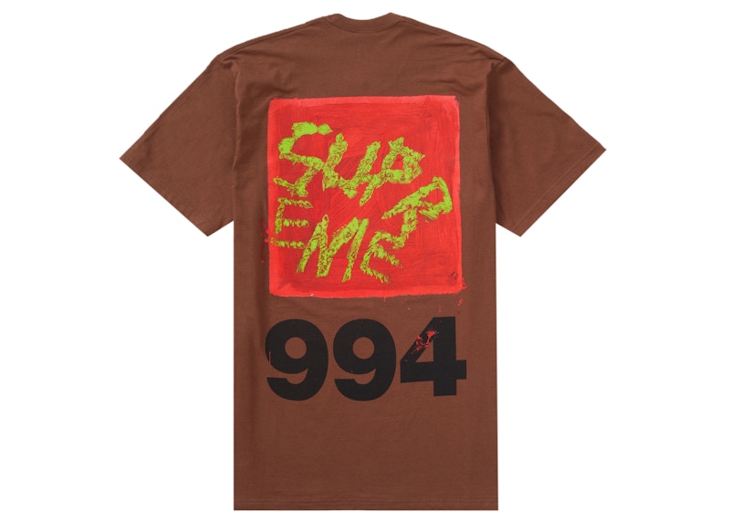 Supreme Paint Tee Brown