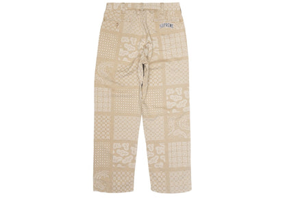 Supreme Paisley Grid Chino Pant Khaki