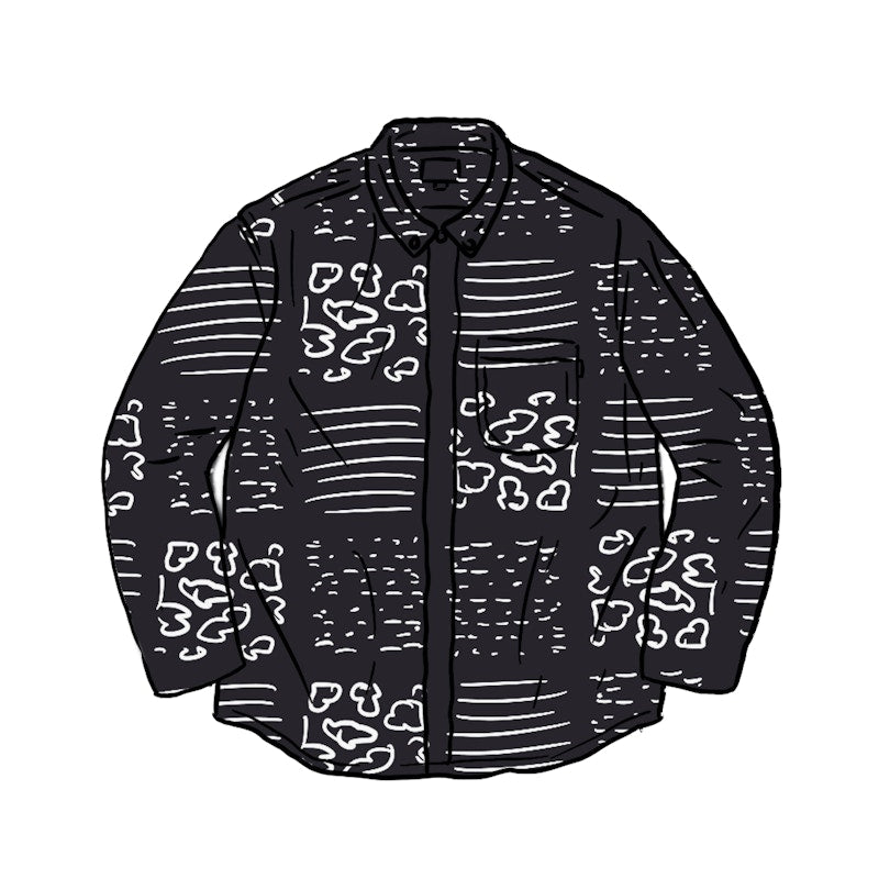 Supreme Paisley Grid Shirt Black