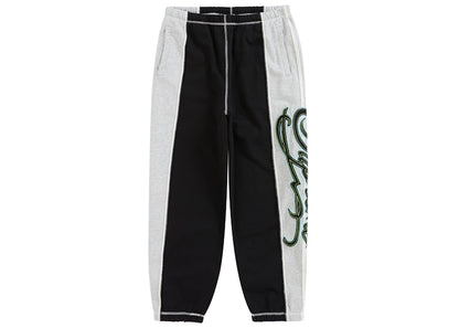 Supreme Paneled Script Sweatpant Black