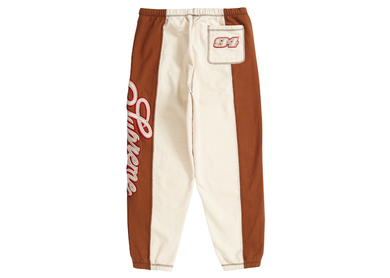 Supreme Paneled Script Sweatpant Natural