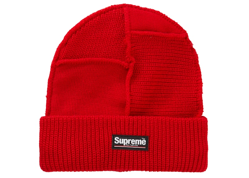 Supreme Paneled Seam Beanie Red