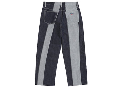 Supreme Paneled Stripe Baggy Jean Rigid Indigo