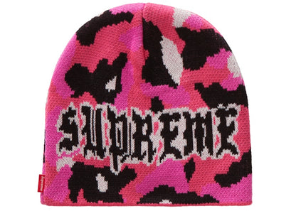 Supreme Paris Camo Beanie Pink Camo