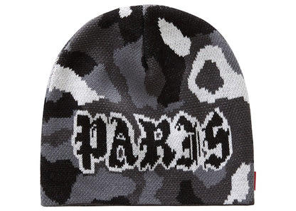 Supreme Paris Camo Beanie Snow Camo