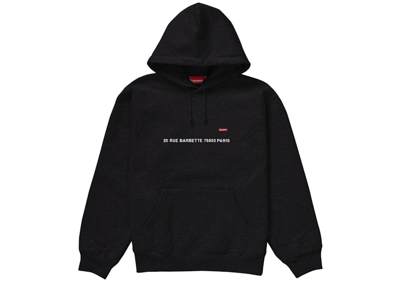 Supreme Small Box Hooded Sweatshirt (Paris Shop) Black