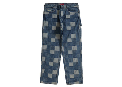 Supreme Patched Denim Pant Blue