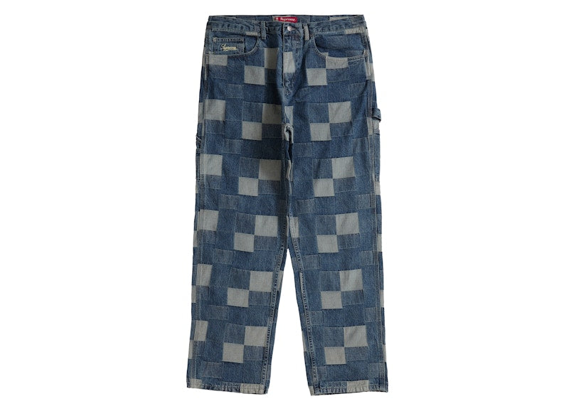 Supreme Patched Denim Pant Blue