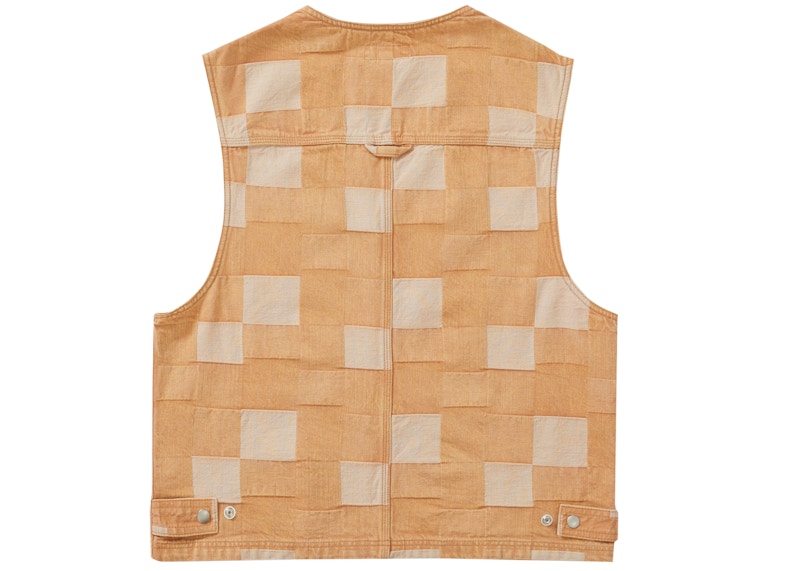 Supreme Patched Denim Vest Rust