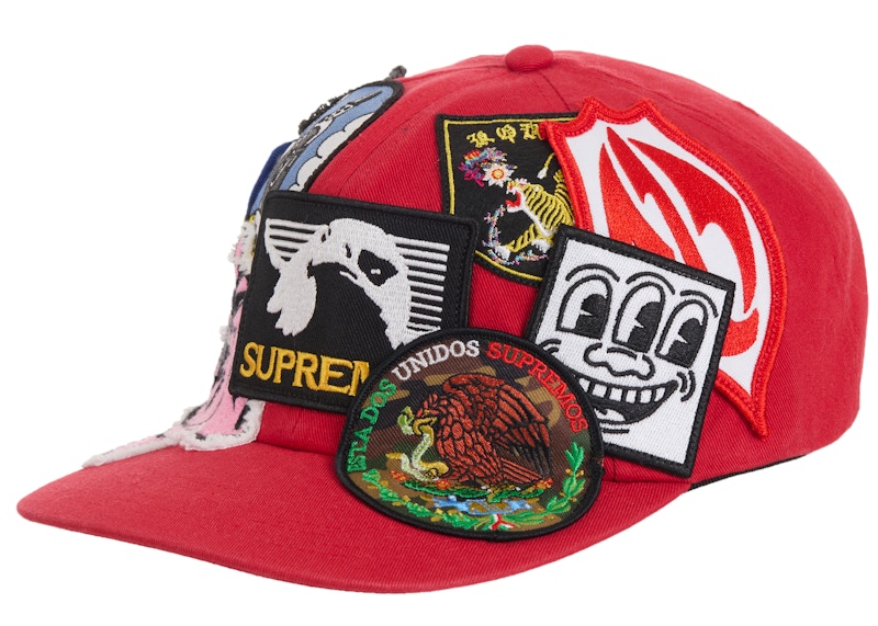 Supreme Patches 6-Panel Red