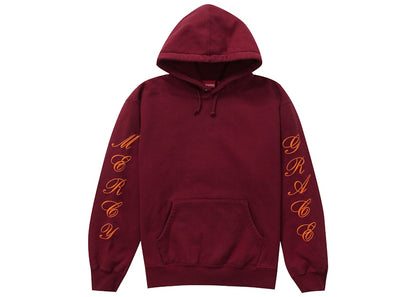 Supreme Patches Spiral Hooded Sweatshirt Cardinal