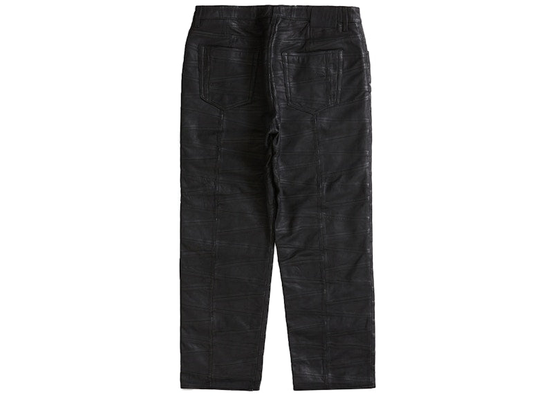 Supreme Patchwork Leather 5-Pocket Jean Black